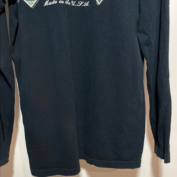 Black Long Sleeve Tee with hoodie - Picture 7 of 8